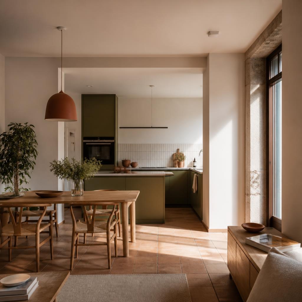 Interior ilustrativo de una vivienda contemporánea; no es un proyecto realizado
